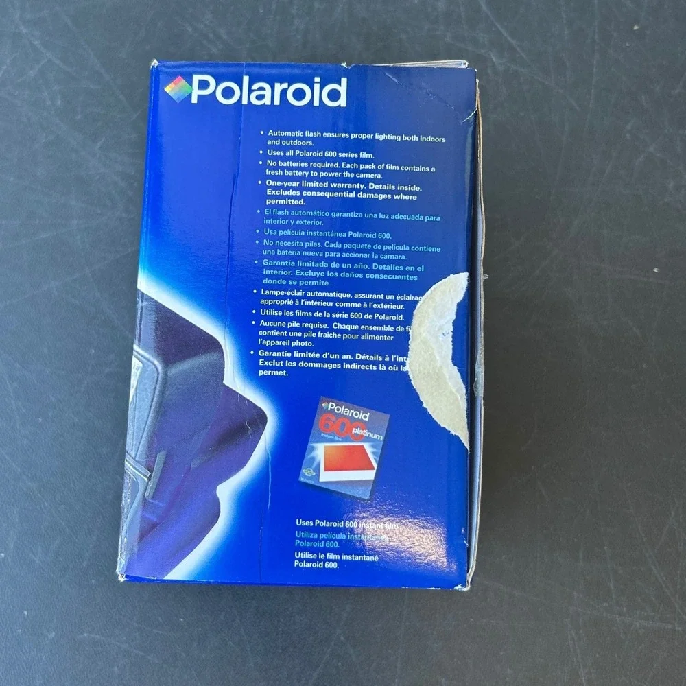 Polaroid‎ 600 OneStep Camera Vintage Y2K Retro Tech Instant Film w Box Manual